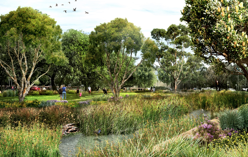 Artist's impression wetlands